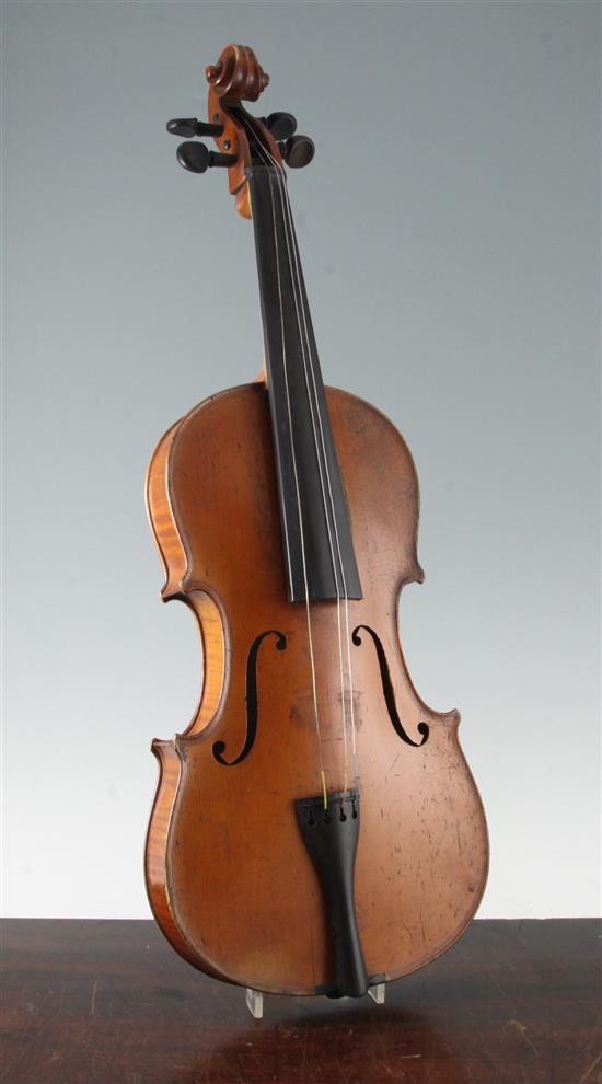 An early 20th century viola, The Apollo, c.1912, 26in., with later case